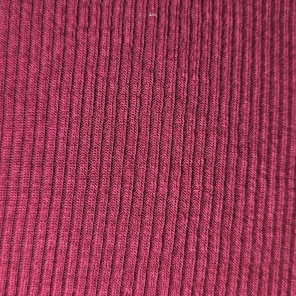 Michael Lauren Ribbed Cutout Tank Top Burgundy Fitted Crop Punk Biker XS NWT - Picture 7 of 9